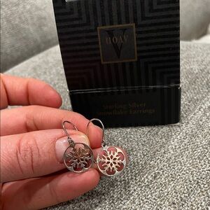 Avon Sterling Silver Snowflake Earrings